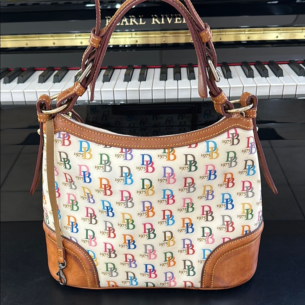 Dooney & Bourke Vintage Leather Rainbow Shoulder Bag - Picture 5 of 5
